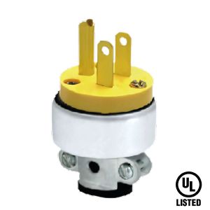 Enchufe blindado con tierra 15 A 125 V amarillo Tania Wiring