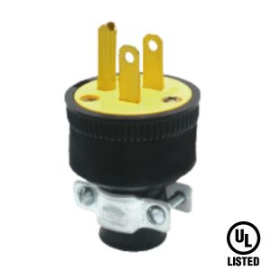 Enchufe con abrazadera y tierra 15 A 125 V Tania Wiring