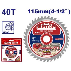 Disco de sierra 4 1/2" 40 t Emtop