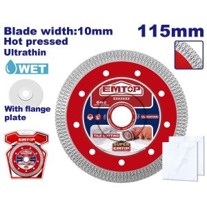 Disco de corte de cerámica 4 1/2" Emtop