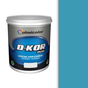Pintura caucho d-kor clase B 1 galón azul caribe Quimicolor