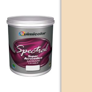 Pintura caucho satinado spectral clase A 1 galón marfil Quimicolor