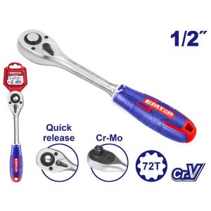Llave de ratchet 1/2" Emtop