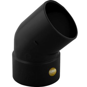 Codo 45° PVC agua servida 50 mm UM reforzado negro Tubrica