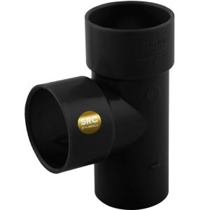 Tee PVC agua servida 50 mm UM reforzado negro Tubrica