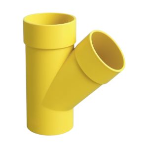 Yee reducción PVC sanitario 75 x 50 mm UM amarilla excxc Pavco