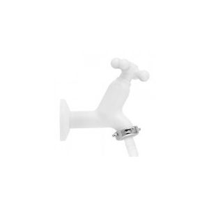 Llave para manguera 1/2" blanca Pavco